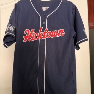 Jason Aldean Navy Baseball Jersey with Red Lettering